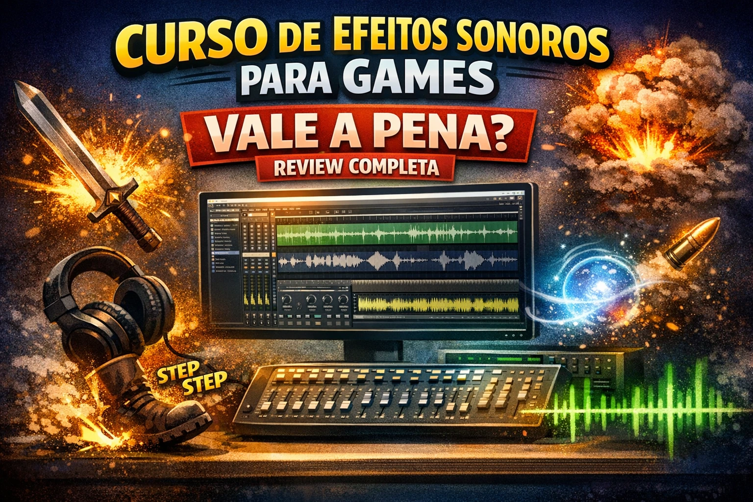 curso de efeitos sonoros para games sound design para jogos criação de áudio para games